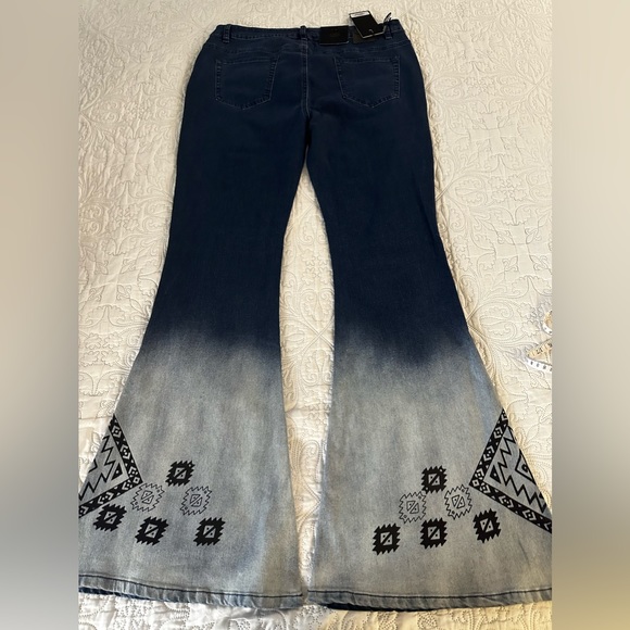 NWT L&B Ombré Flare with Aztec print size 14 - Picture 2 of 13
